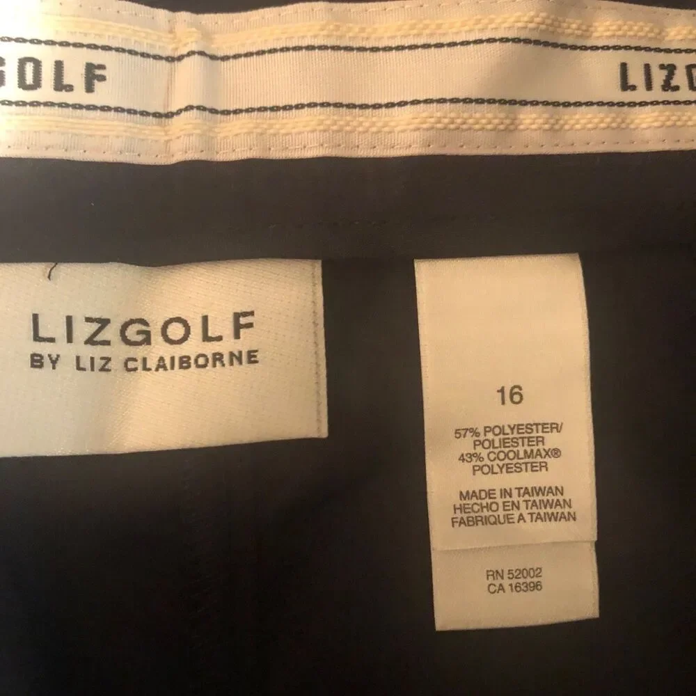LizGolf by‎ Liz Claibourne Navy Blue Microfiber w/Coolmax Golf Skort Size 16 - Picture 5 of 5